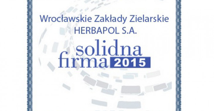 Herbapol Wrocław Solidną Firmą 2015