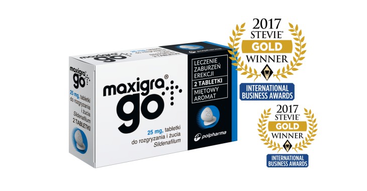 Gold Stevie® Award dla kampanii leku Maxigra Go